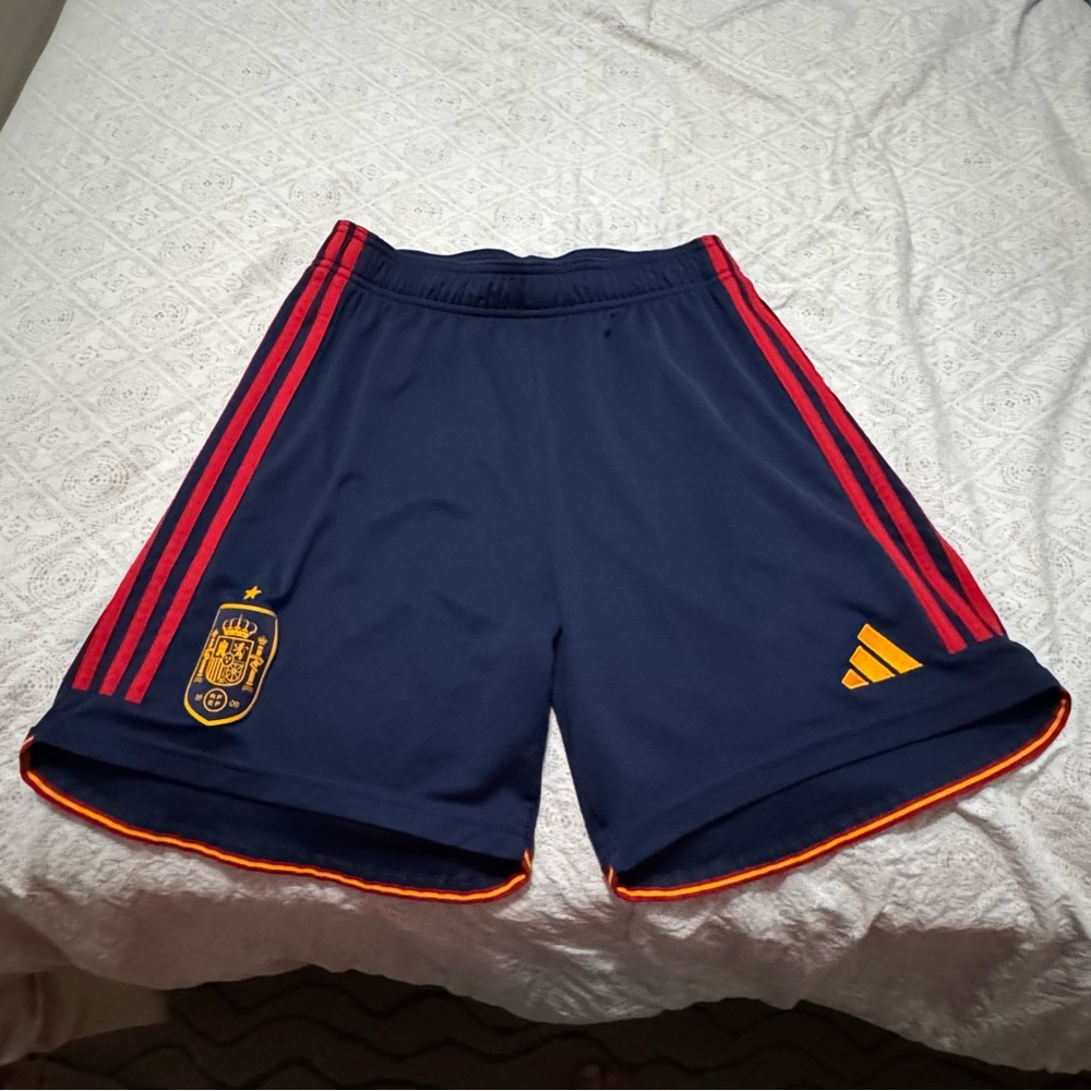 Adidas Spain Blue and Red Athletic Shorts